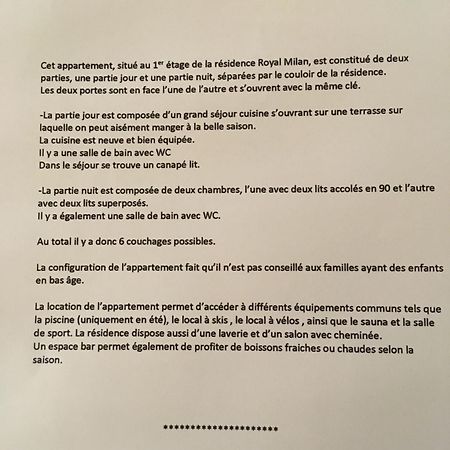 Appartement Royal Milan à deux clés partie nuit et partie jour Saint-Lary-Soulan Extérieur photo