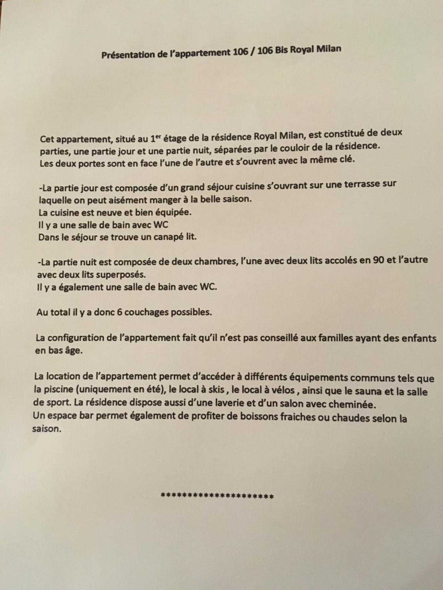 Appartement Royal Milan à deux clés partie nuit et partie jour Saint-Lary-Soulan Extérieur photo